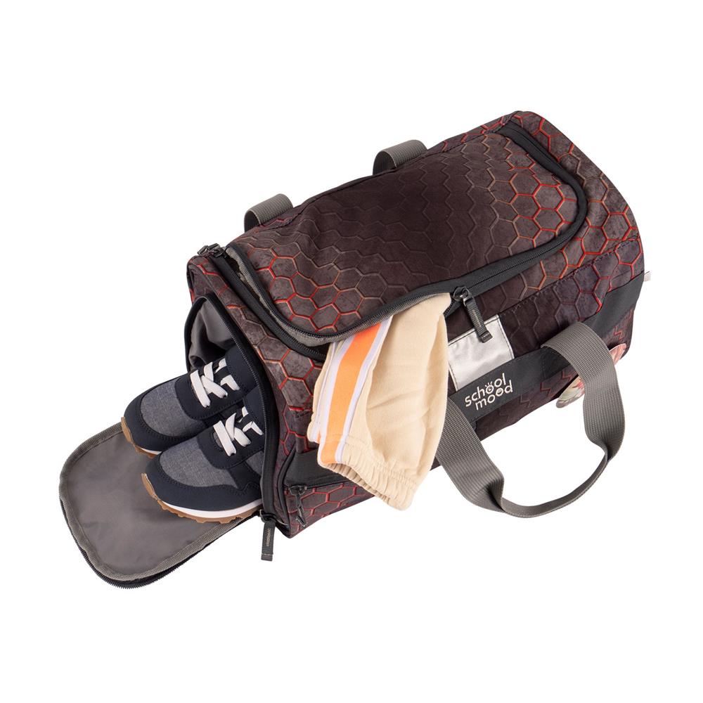 School-Mood Sporttasche Mika (Drache, braun)