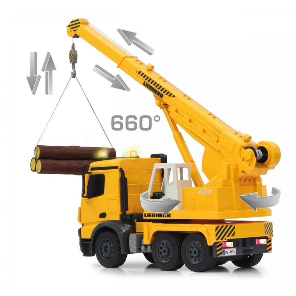 Jamara Schwerlastkran Mercedes-Benz Arocs Liebherr, 1:20, 2,4GHz, ferngesteuertes Baufahrzeug