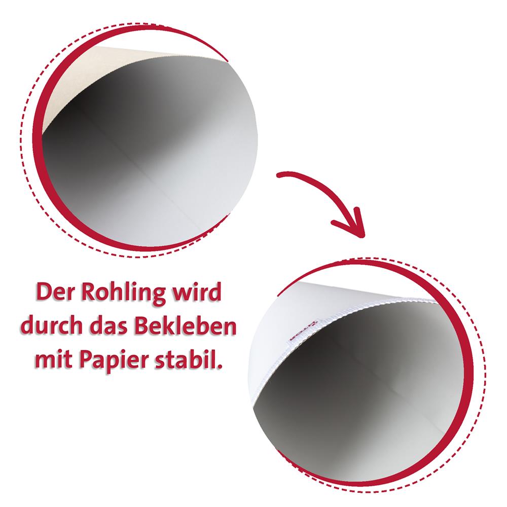 Roth Schultüte-Rohling/Basteltüte, grau, 50cm, rund, ohne Verschluss
