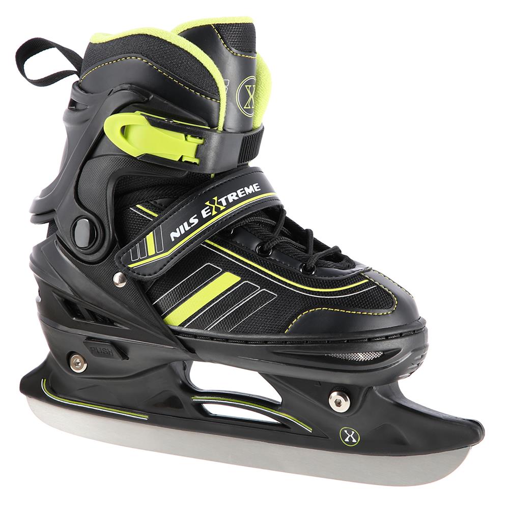 NILS EXTREME NH18191 2in1 Inliner Schlittschuhe Gr. 39-43, Schwarz-Limettengrün, erstellbar