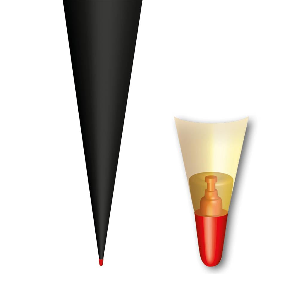 Roth Schultüte-Rohling/Basteltüte, schwarz, 70cm, rund, Rot(h)-Spitze, ohne Verschluss