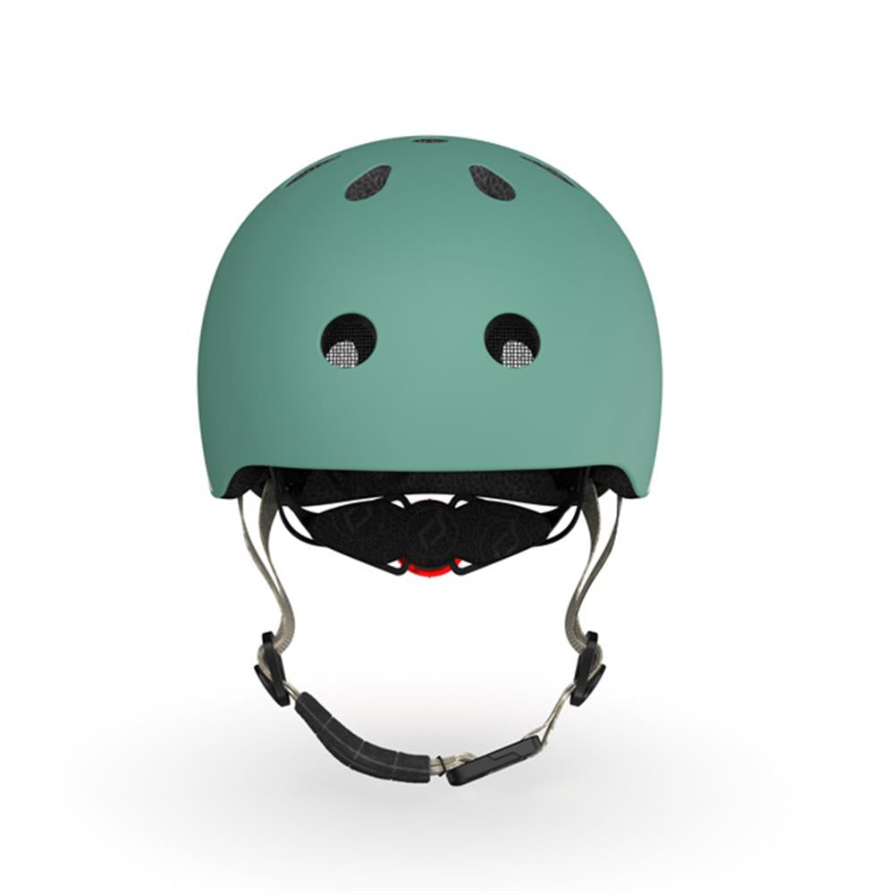 Scoot & Ride Kinderhelm Größe XXS-S (45-51 cm) forest - Schutzhelm mit LED-Licht