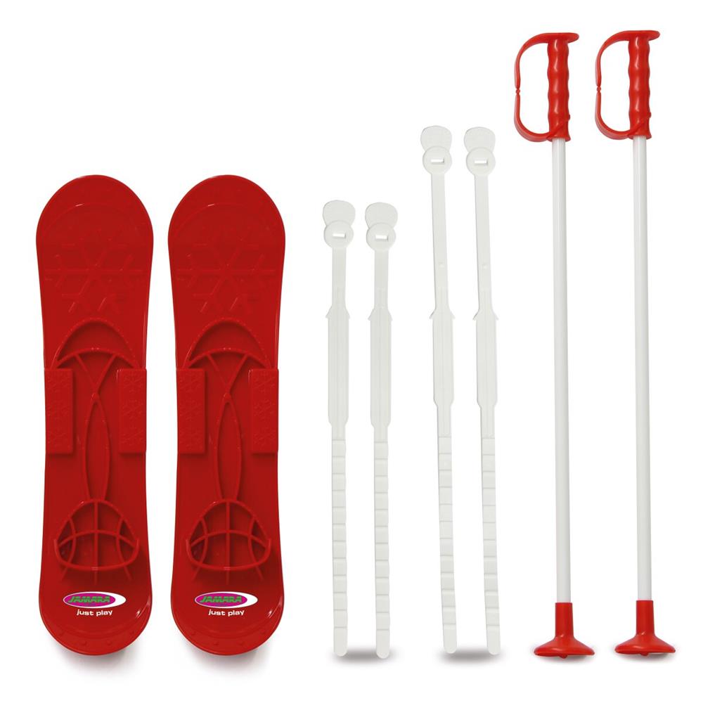 Jamara Snow Play Funny Carve 1st Step, 42cm, rot - Kinder-Ski mit Skistöcke