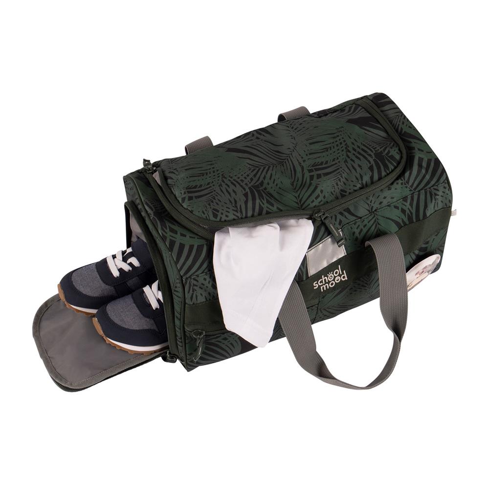 School-Mood Sporttasche Daniel (Dinosaurier, grün)