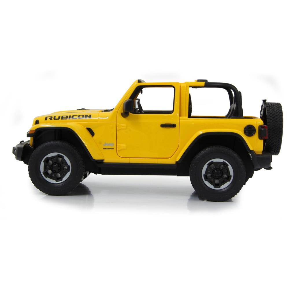 Jamara Jeep Wrangler JL 1:14 gelb 2,4GHz Tür manuell Ferngesteuertes Auto mit LED Fahrlicht