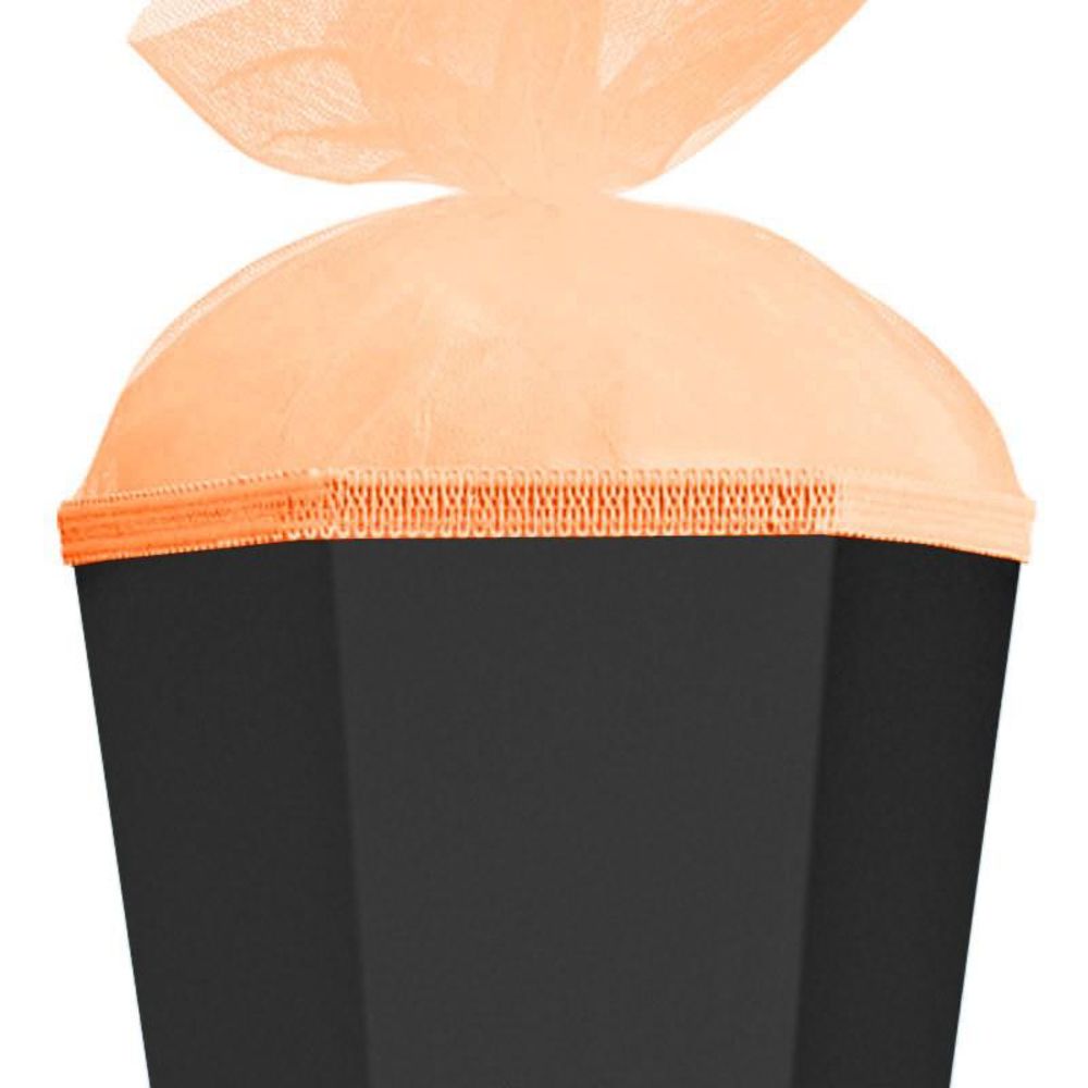 Roth Schultüte-Rohling/Basteltüte, schwarz, 85cm, eckig, Rot(h)-Spitze, mit Tüllverschluss (orange)