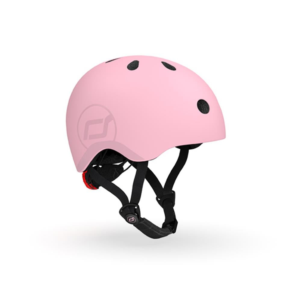 Scoot & Ride Kinderhelm Größe S-M (51-55 cm) rose - Schutzhelm mit LED-Licht