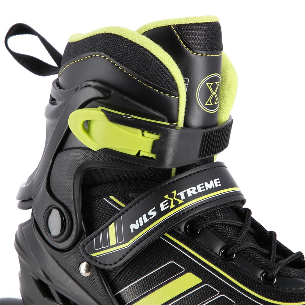 NILS EXTREME NH18191 2in1 Inliner Schlittschuhe Gr. 39-43, Schwarz-Limettengrün, erstellbar