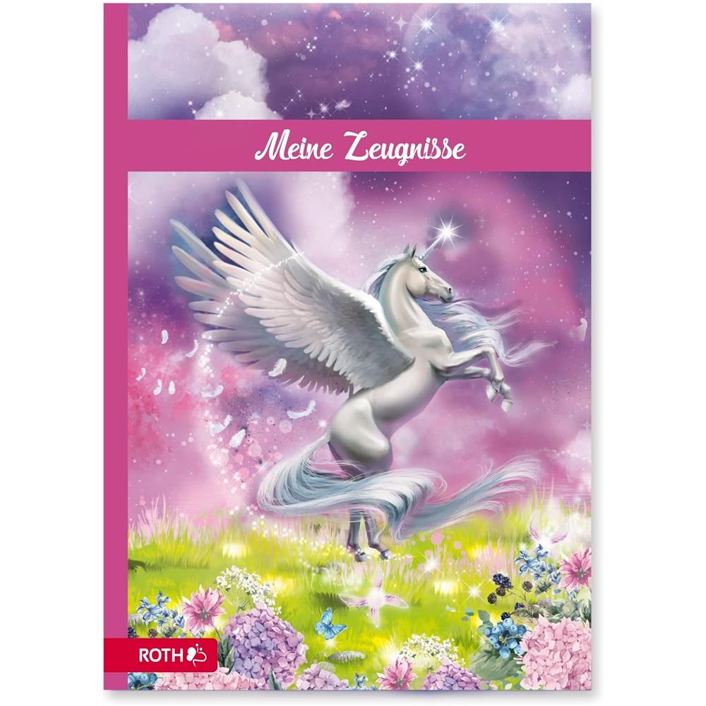 Roth Zeugnismappe Pegasus, mit 10 A4 Klarsichthüllen