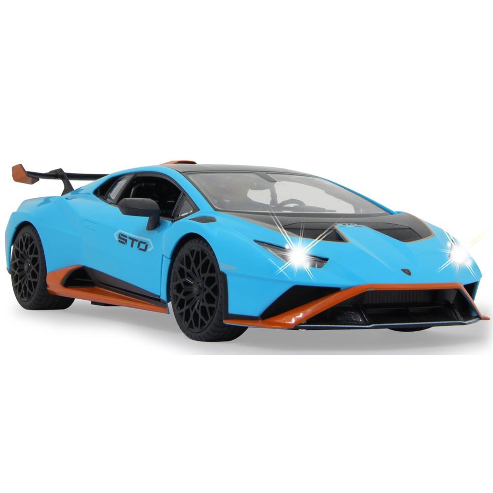 Jamara Lamborghini Huracán STO 1:14 blau 2,4GHz Tür manuell Ferngesteuertes Auto mit LED Fahrlicht