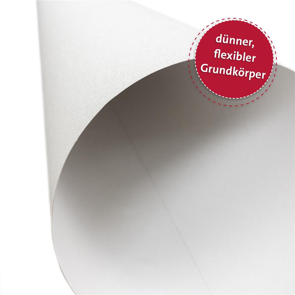 Roth Schultüte-Rohling/Basteltüte, grau, 35cm, rund, ohne Verschluss