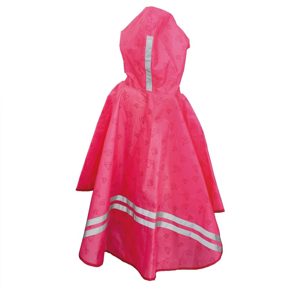 Roth ReflActions Regen-Poncho Diamant, Pink, 5-10 Jahre, mit reflektierenden Elementen