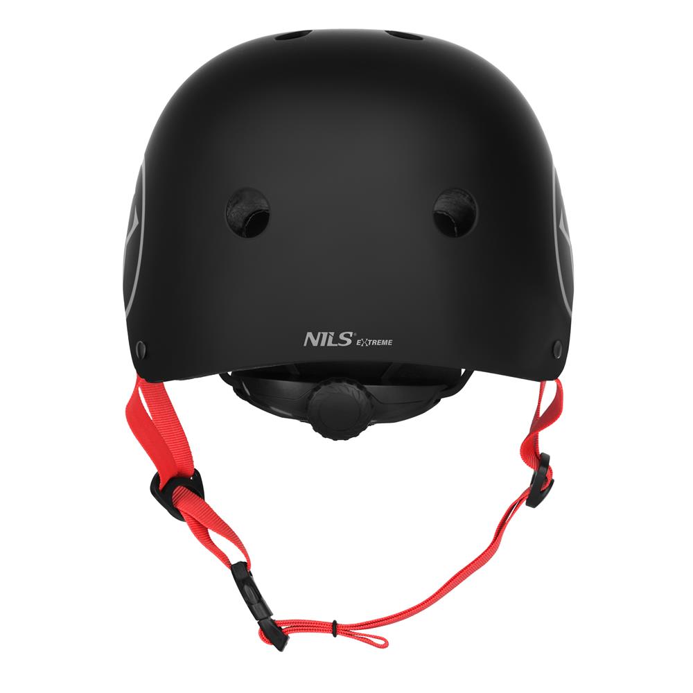 NILS EXTREME MTW001-2 Helm Größe L 58-61 cm Schwarz - Schutzhelm für Skateboard Inliner Roller Helm