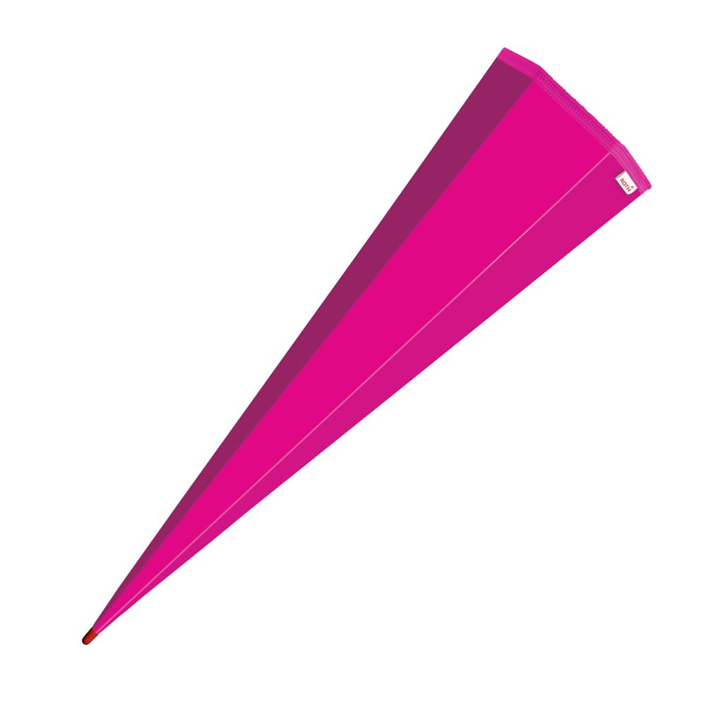 Roth Schultüte-Rohling/Basteltüte, pink, 85cm, eckig, Rot(h)-Spitze, ohne Verschluss