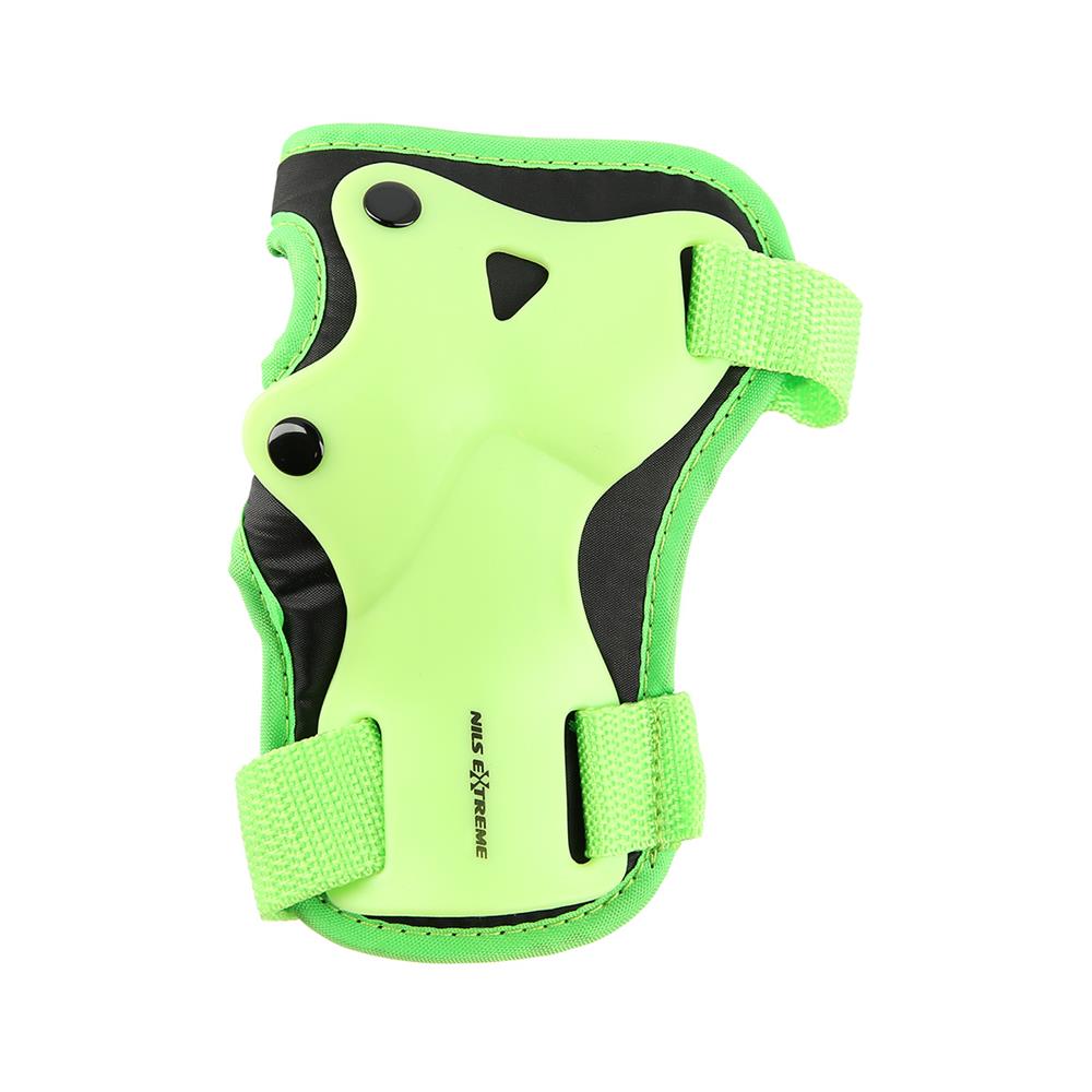 NILS EXTREME H704 Schoner-Set, Grün, Größe L - Protektoren Handgelenk Ellenbogen Knie