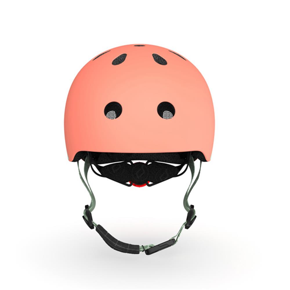 Scoot & Ride Kinderhelm Größe XXS-S (45-51 cm) peach - Schutzhelm mit LED-Licht