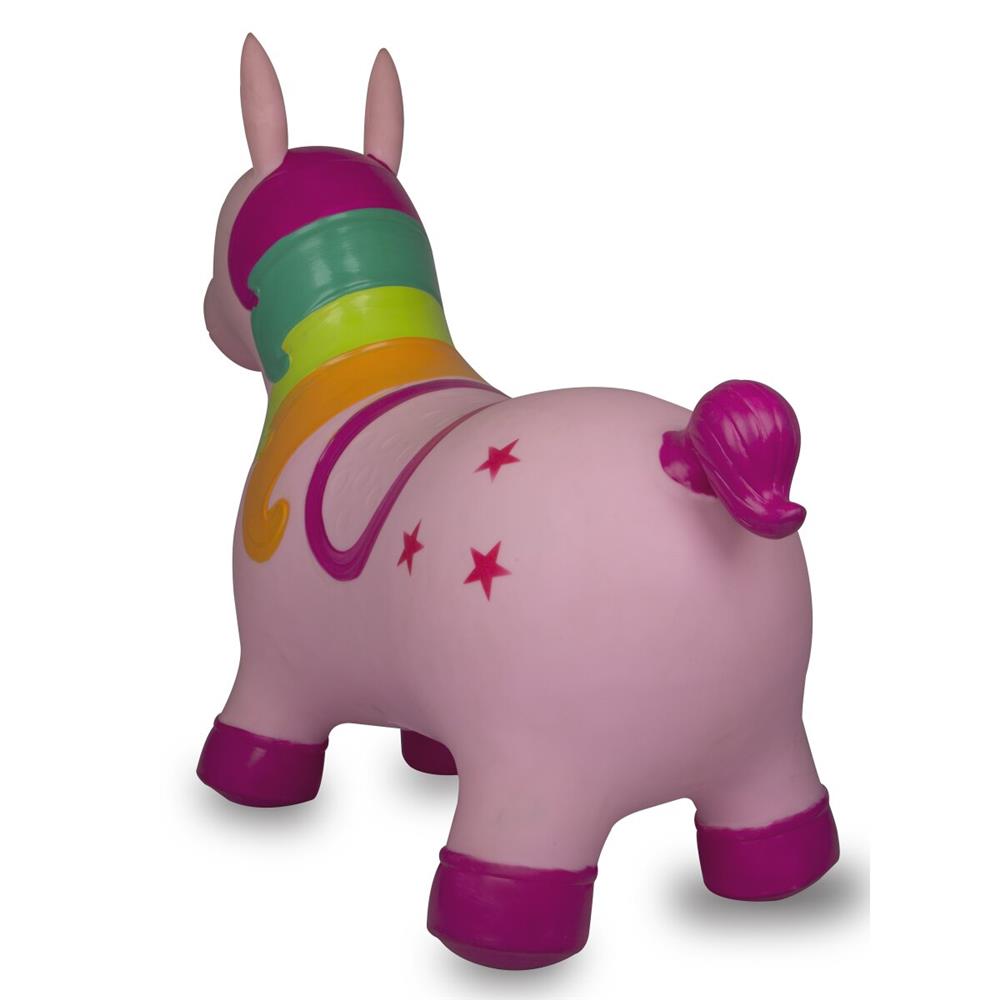 Jamara Hüpftier Einhorn, bunt, Hüpfspielzeug mit Luftpumpe