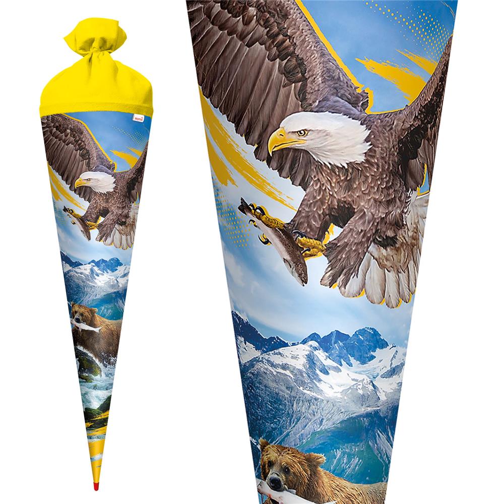 Roth Schultüte Seeadler, 70cm, rund, Rot(h)-Spitze, Filzverschluss