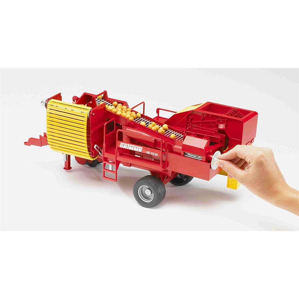 Bruder 02130 - Grimme SE75-30 Kartoffelvollernter mit 80 Kartoffelimitaten