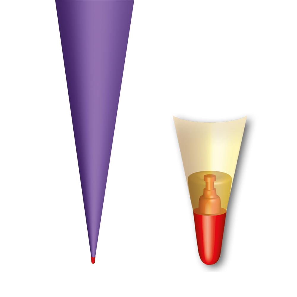 Roth Schultüte-Rohling/Basteltüte, lila, 70cm, rund, Rot(h)-Spitze, mit Filzverschluss