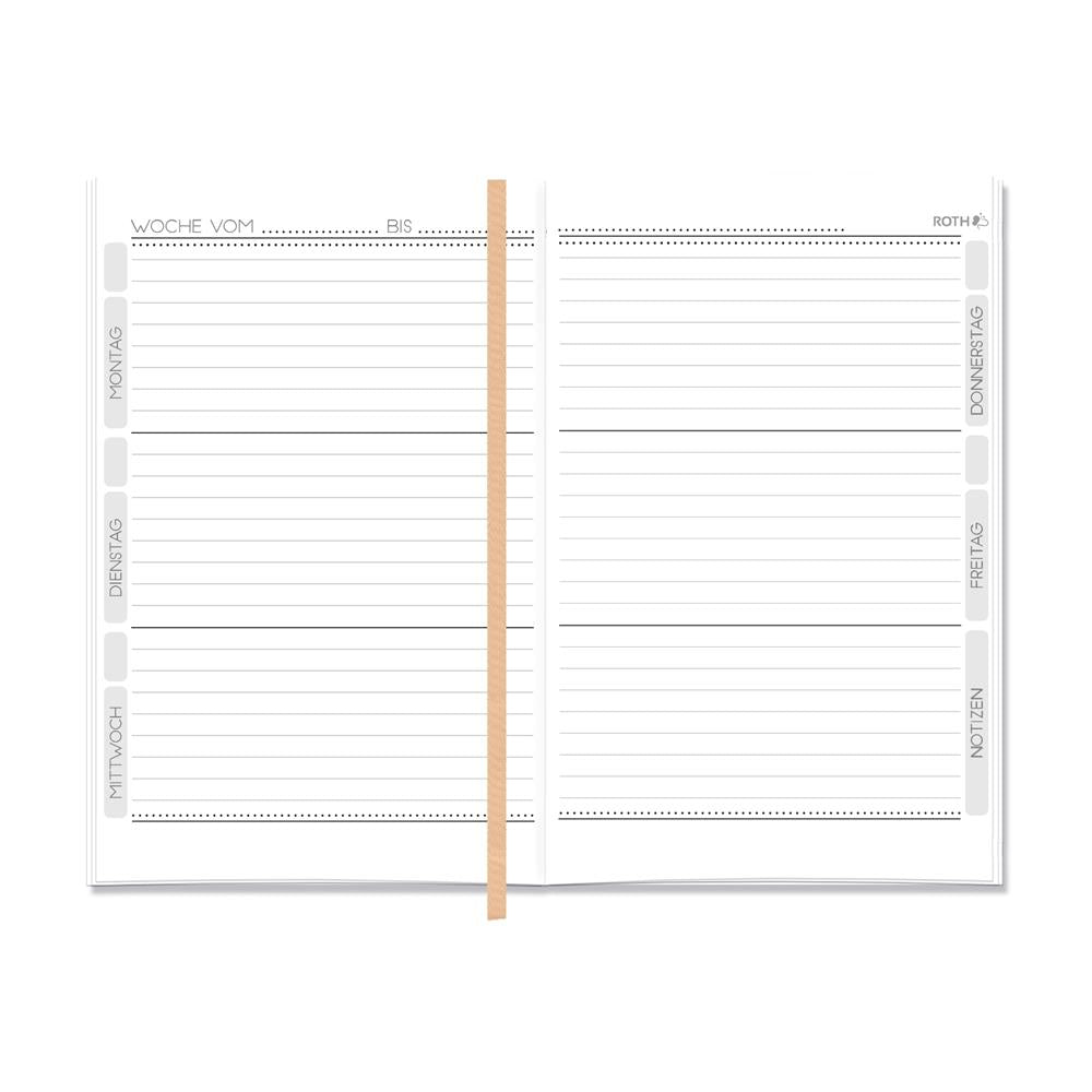 Roth WOW!Timer Marilyn, A5, 2 Seiten 1 Woche, immerwährend, Hausaufgabenheft
