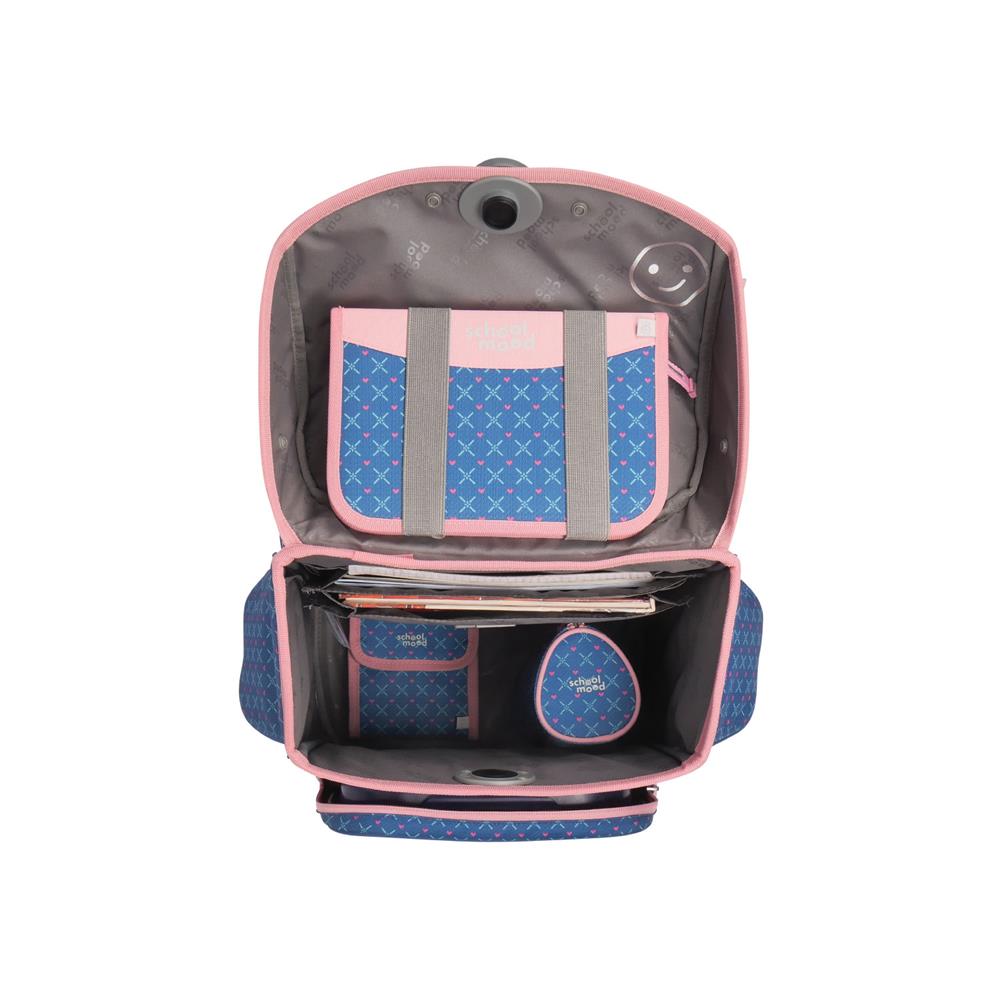 School-Mood Schulranzenset Timeless Air+ Mila (Pferd, blau)