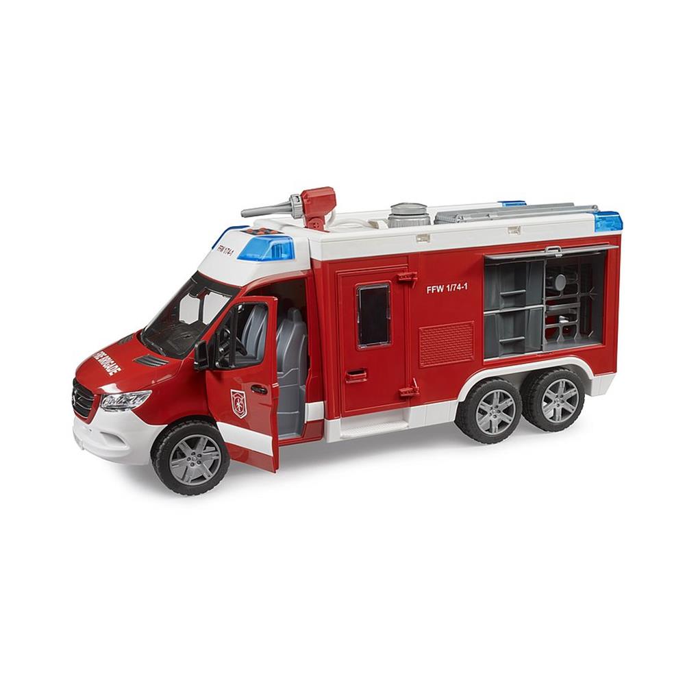 Bruder 02680 - Mercedes Benz Sprinter Feuerwehrrüstwagen, 1:16, mit Licht & Sound Modul