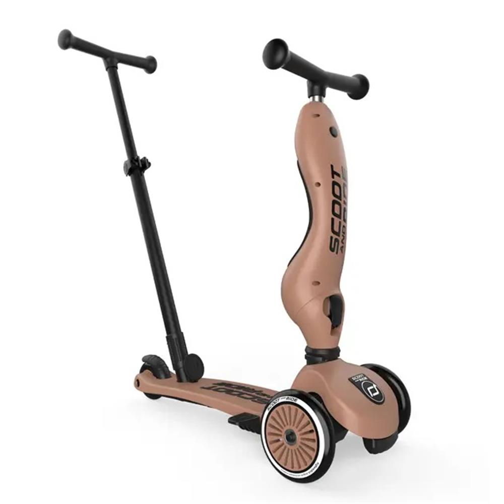Scoot & Ride Highwaykick 1 Push and Go, mocha - Kinderroller mit Schiebestange