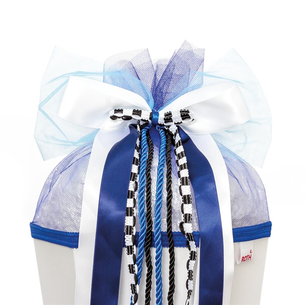 Roth Schultütenschleife "Speed" (Blau, Schwarz, Weiß) fix und fertig gebunden