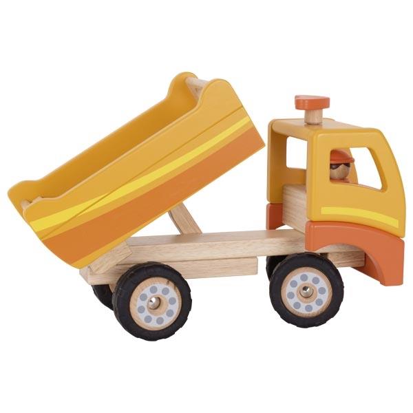 Goki Baufahrzeug aus Holz - Kipper, Kipplastwagen