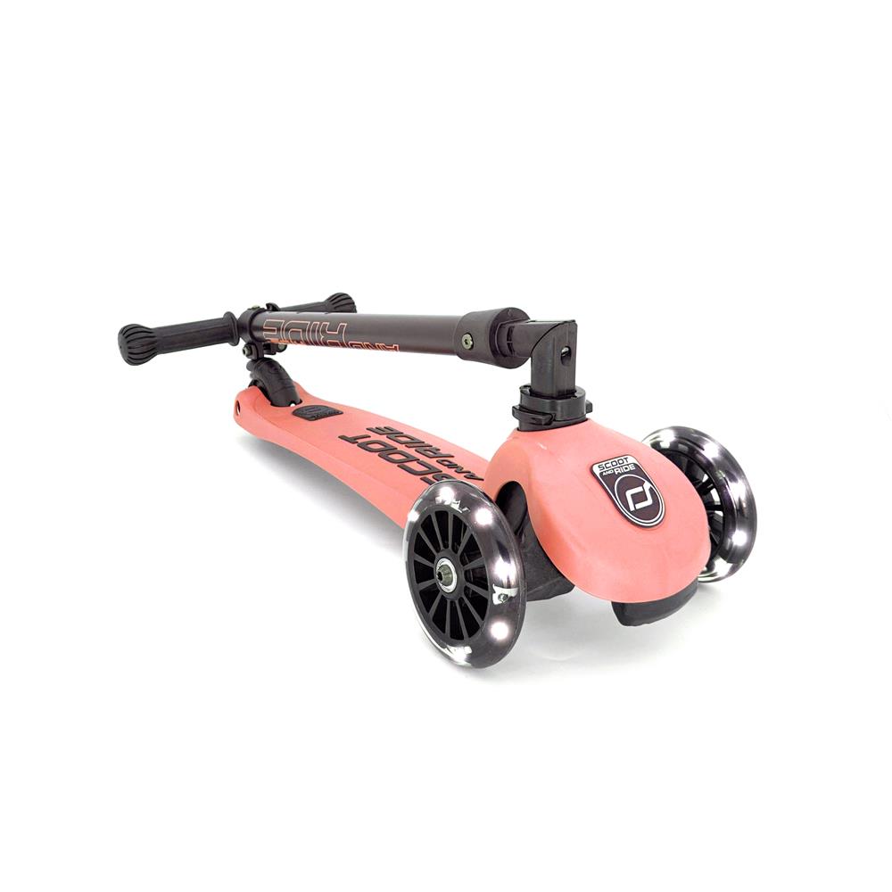 Scoot & Ride Highwaykick 3 LED Scooter, peach - Kinderroller, ab 3 Jahren
