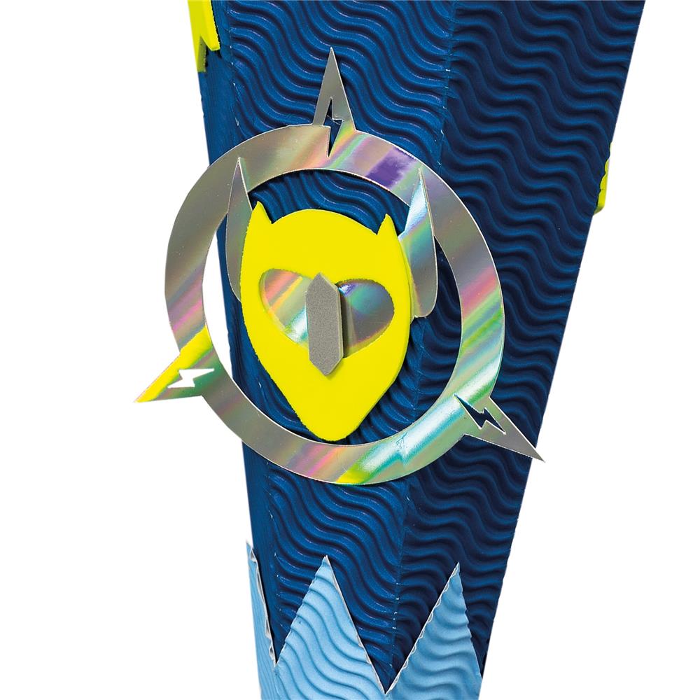 Roth Schultüte-Bastelset, Roboter, 68cm, eckig, Rot(h)-Spitze, Kreppverschluss