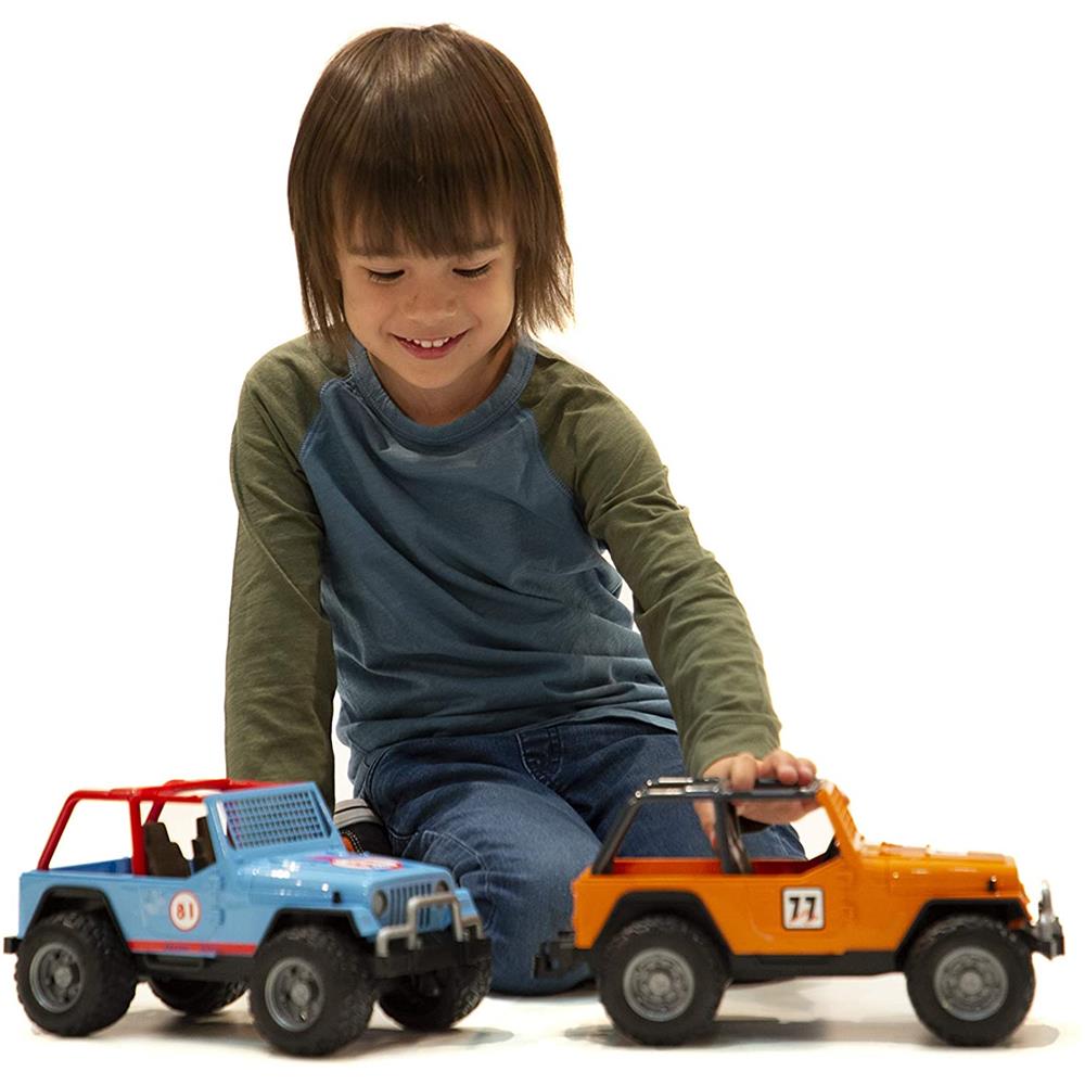 Bruder 02541 - Jeep Cross Country Racer blau mit Rennfahrer