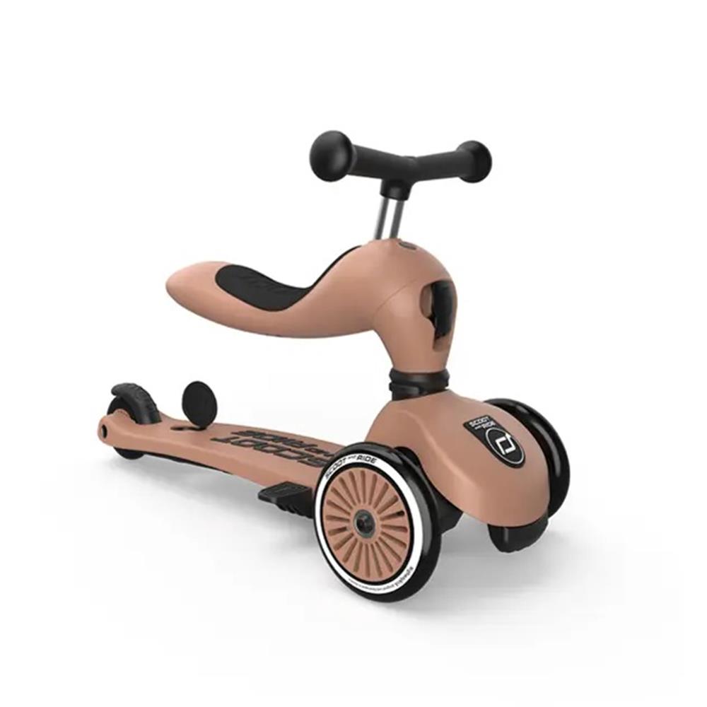 Scoot & Ride Highwaykick 1 Push and Go, mocha - Kinderroller mit Schiebestange
