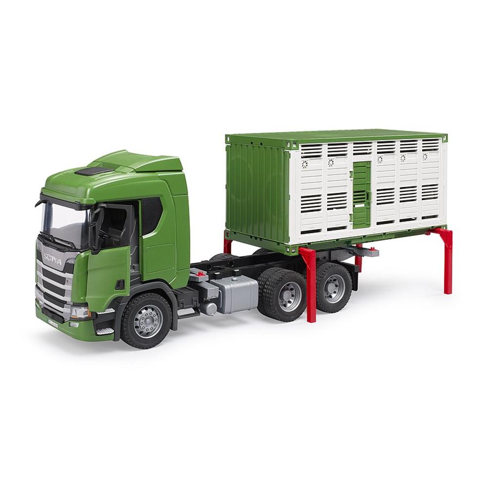 Bruder 03548 - Scania Super 560R Tiertransport-LKW mit 1 Rind, 1:16