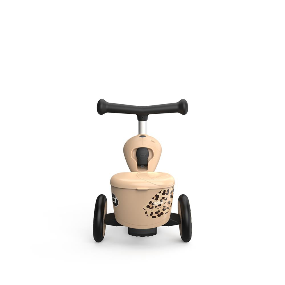 Scoot & Ride Highwaykick 1 Lifestyle, leopard - Kinderroller mit Aufbewahrungsbox
