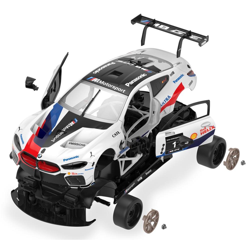 Jamara BMW M8 GTE 1:18 weiß 2,4GHz Bausatz Ferngesteuertes Auto