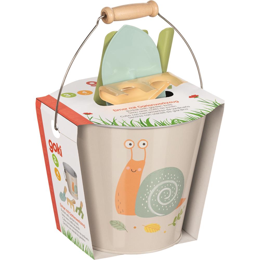 Goki Gartenwerkzeug-Set „Schnecke“ – Für kleine Gärtner ab 3 Jahren