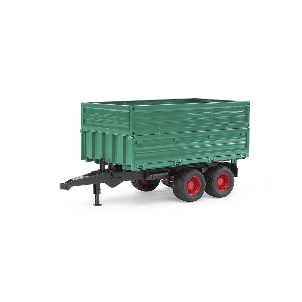 Bruder 02010 - Tandemachs-Transportanhänger mit Aufsteckbordwand