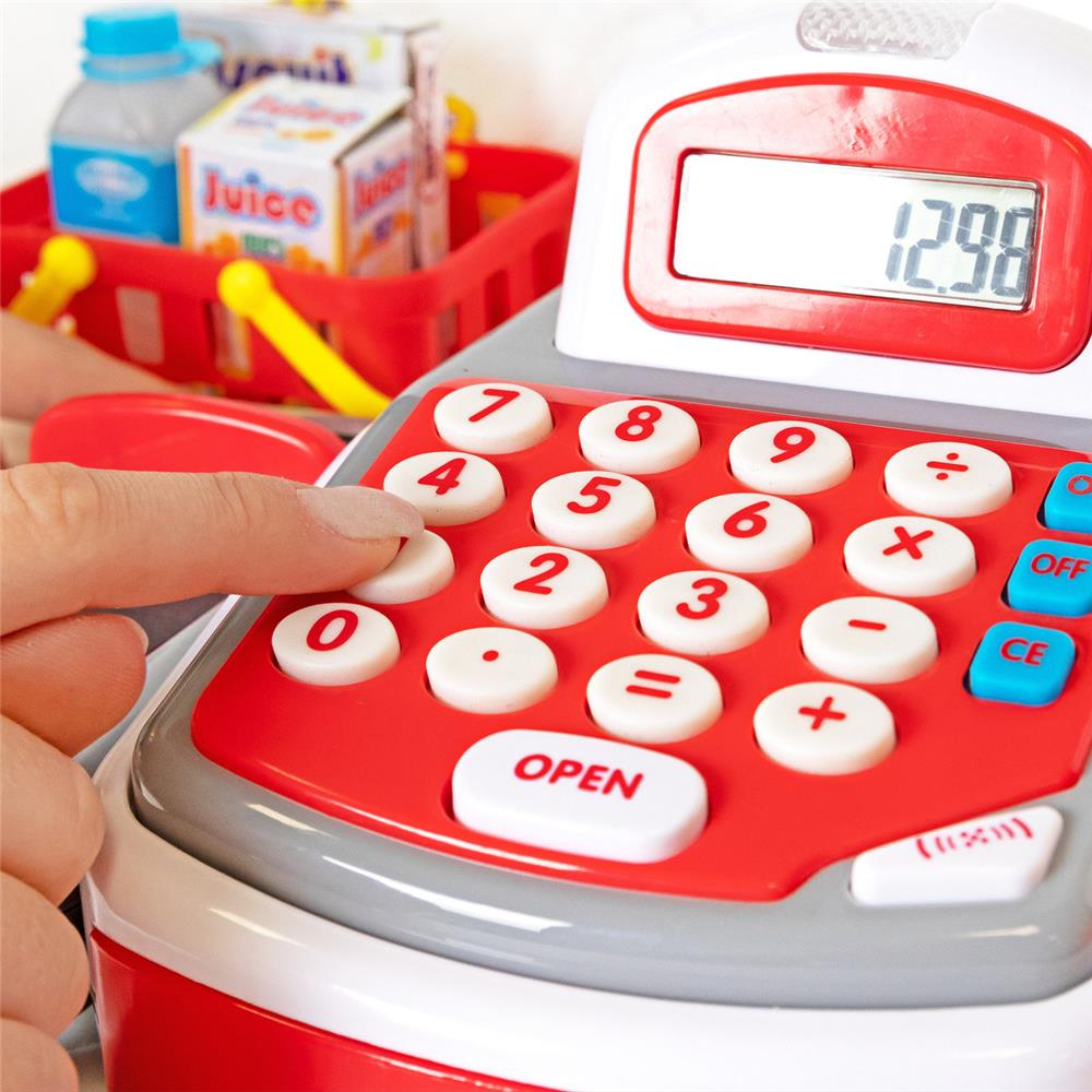 Idena Registrierkasse mit Licht- und Soundeffekten - Zubehör für Kaufladen