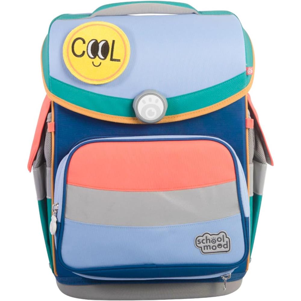 School-Mood Schulranzenset Timeless Pro Happy Sapphire (Happy Colours Collection), 6-teilig