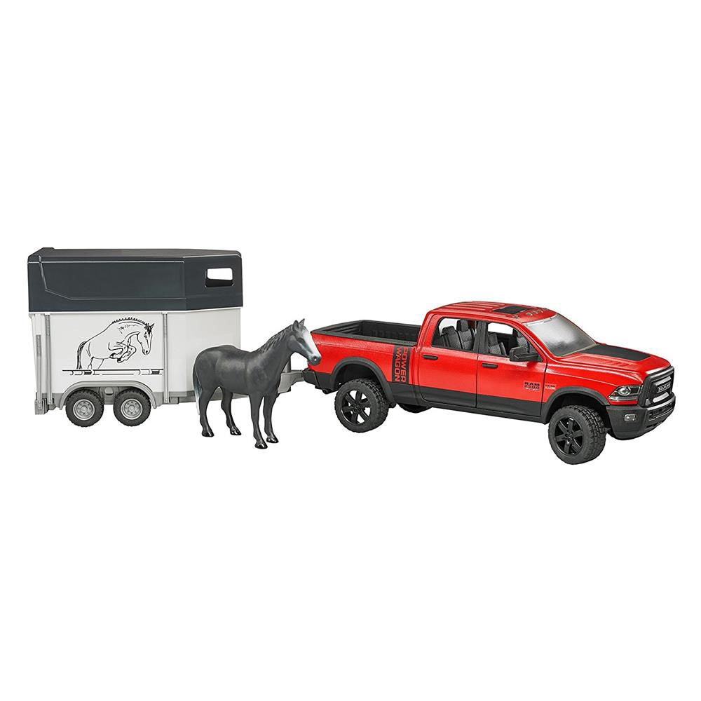 Bruder 02501 - RAM 2500 Power Wagon mit Pferdeanhänger und 1 Pferd