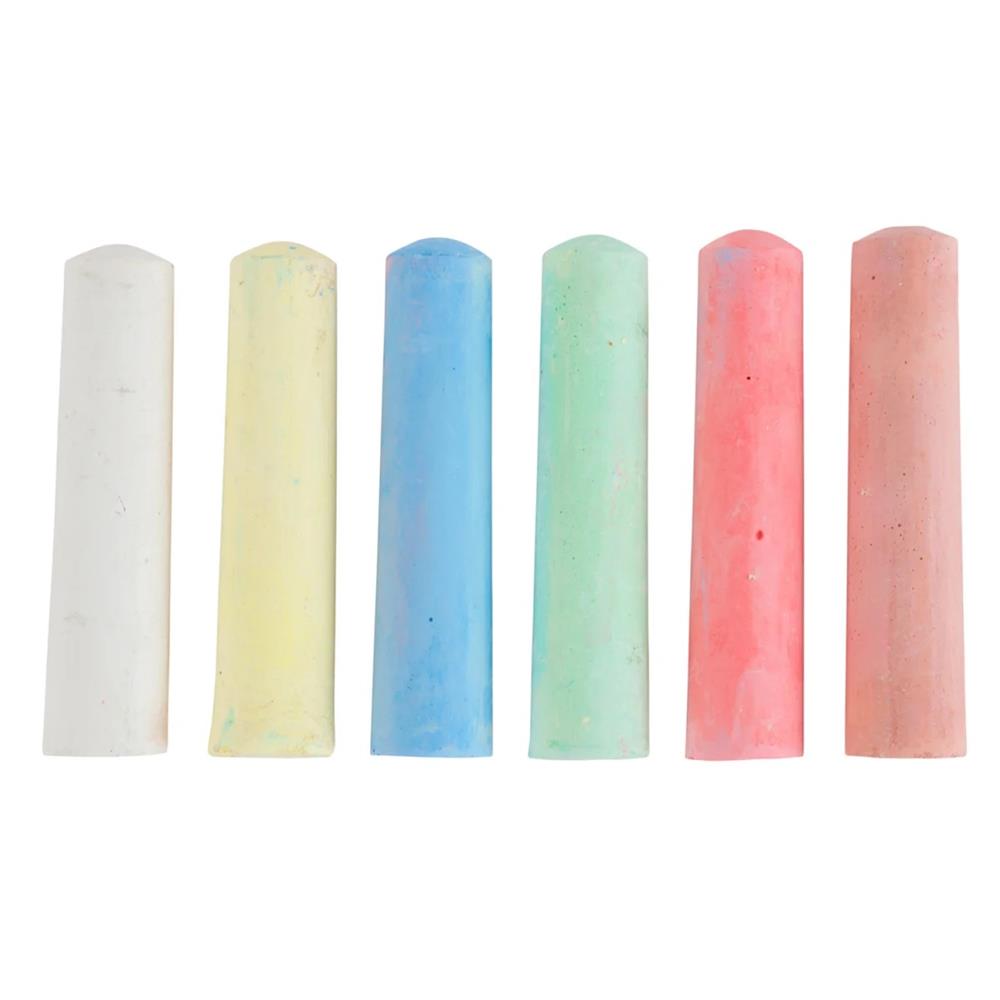 Idena Jumbo Straßenmalkreide – 6 extra dicke Stangen à ca. 11 cm in leuchtenden Farben