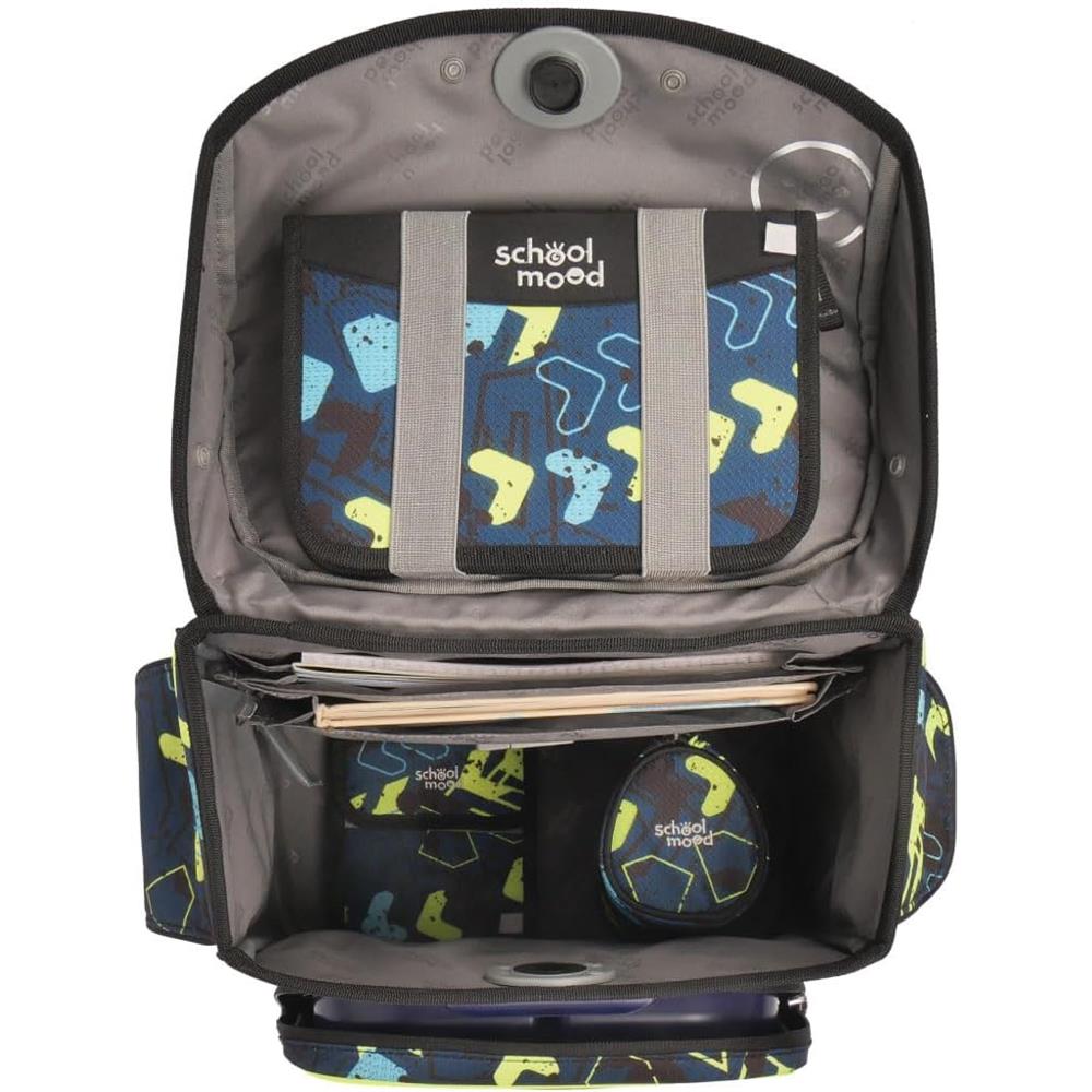 School-Mood Schulranzenset Timeless Pro, Elias (Racing), 7-teilig