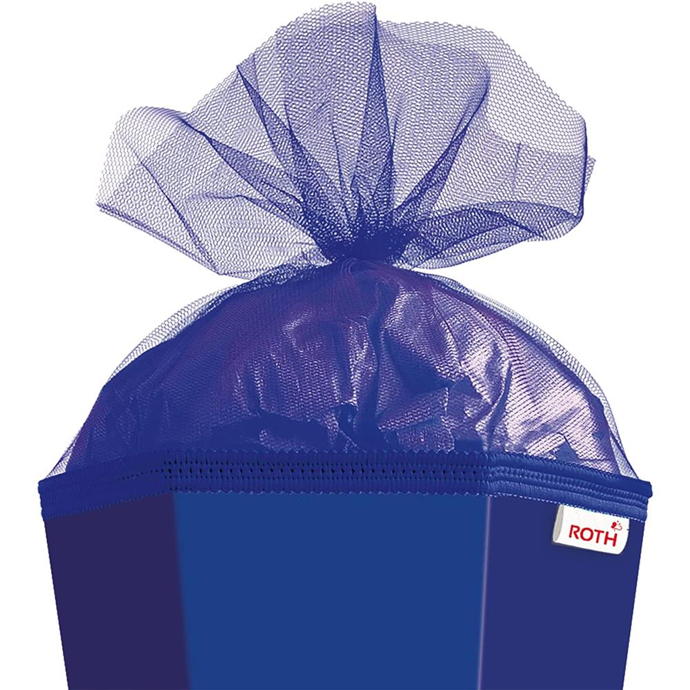 Roth Extra große XXL Schultüte-Rohling/Basteltüte, ultramarinblau, 100cm, eckig, Rot(h)-Spitze, Tüllverschluss
