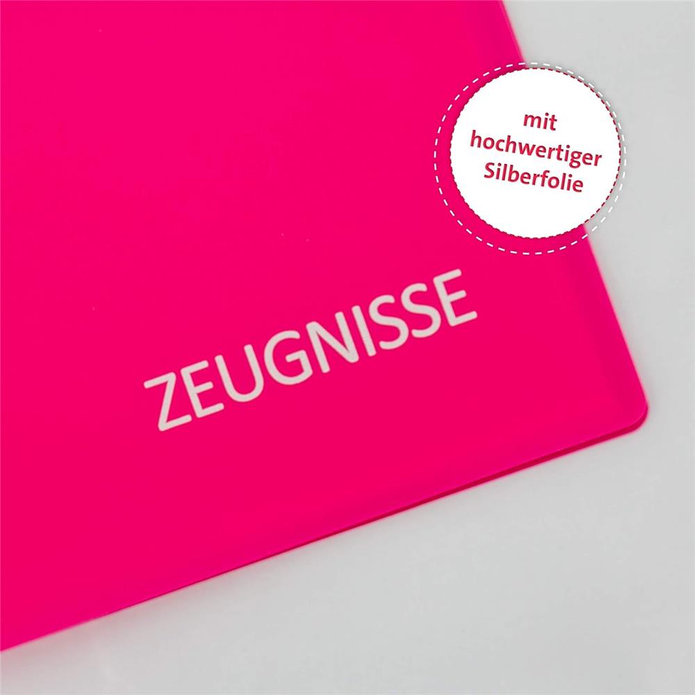 Roth Zeugnismappe Basic Magenta, mit 20 A4 Klarsichthüllen