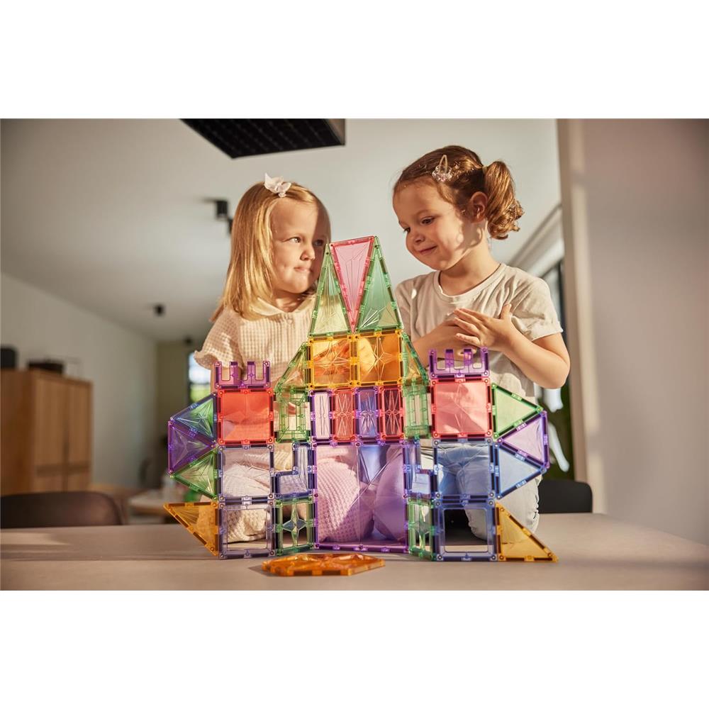 Cleverclixx Kompakt-Bausatz in Pastellfarben 36 Teile, kleines Erweiterungsset, Magnetspielzeug