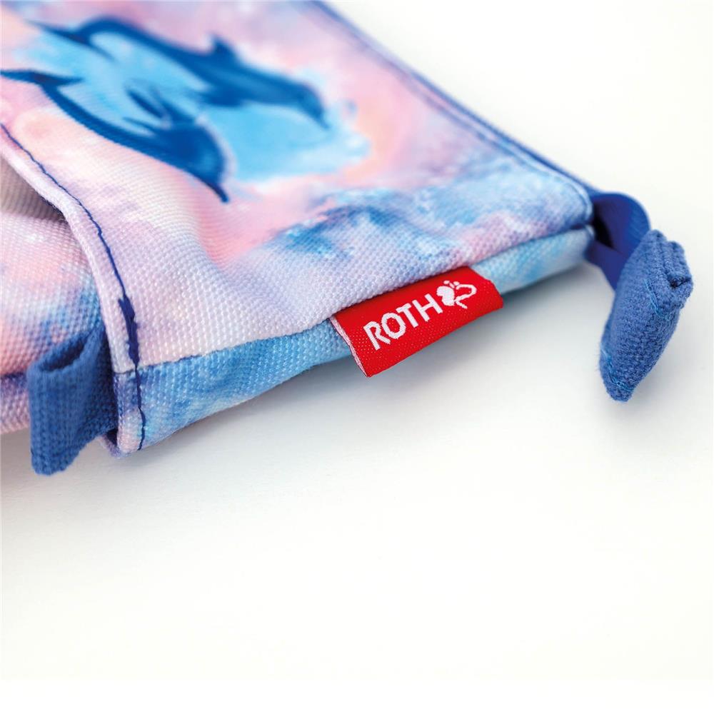 Roth Federmäppchen Delfine - 2in1 Mäppchen & Stiftebecher für Schule