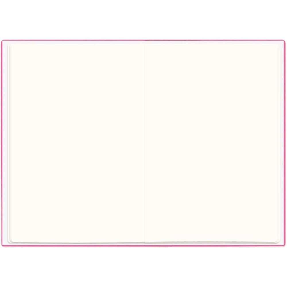 Roth Zeugnismappe Metallium Pink, mit 12 A4 Klarsichthüllen, im Buchleineinband