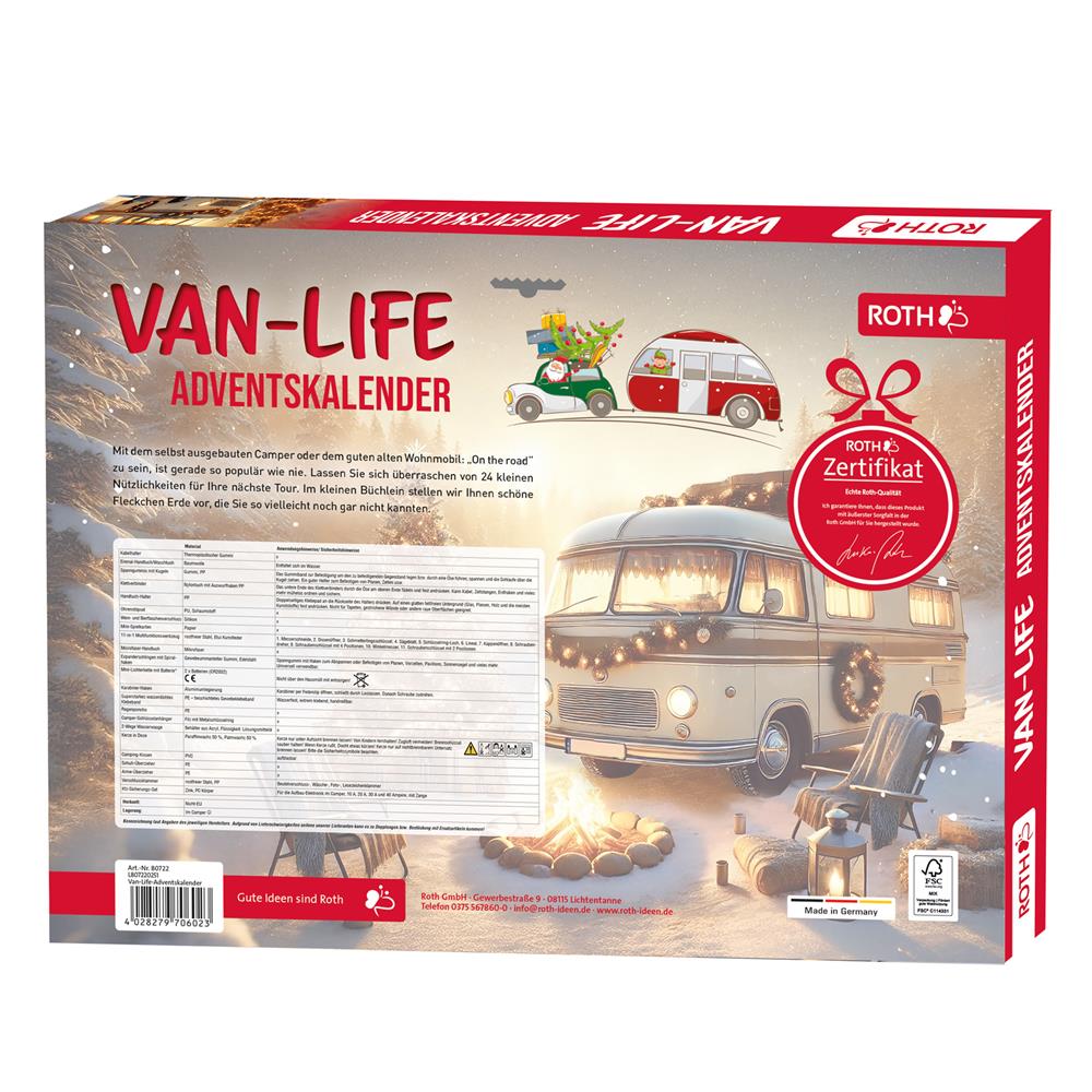 Roth Van-Life-Adventskalender – 24 Camping-Überraschungen & Reisebuch